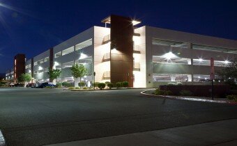 Parking Garage At Night