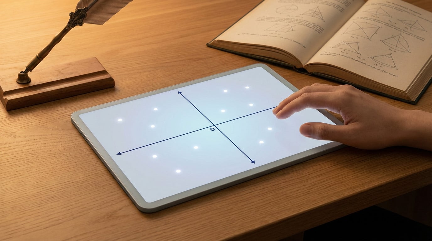 digital math coordinate plane and classic quill