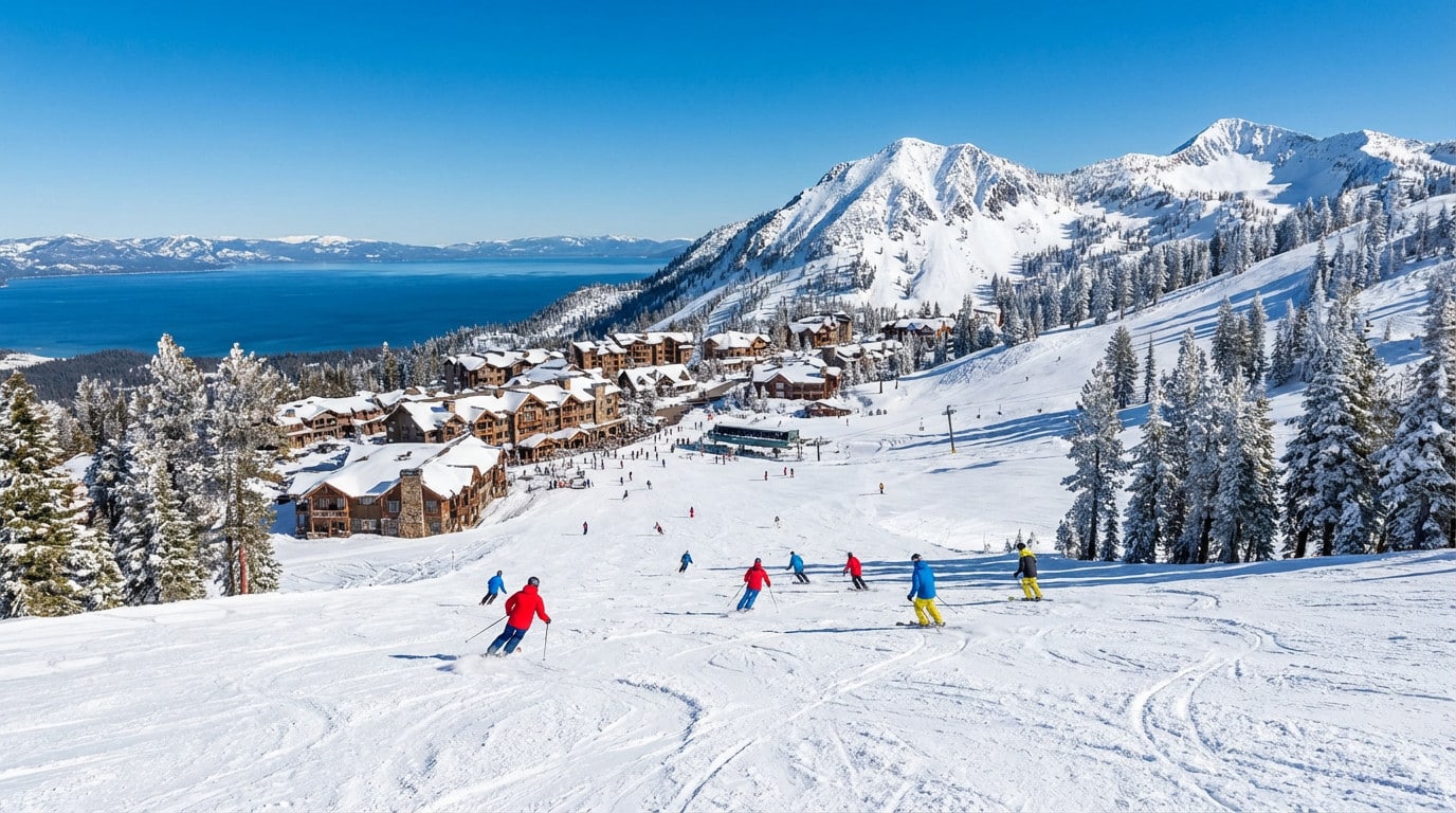skiing lake tahoe pristine slopes and azure views